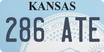 KS license plate 286ATE