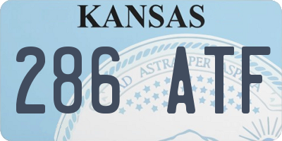 KS license plate 286ATF