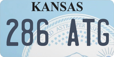 KS license plate 286ATG