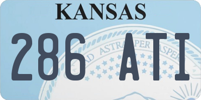 KS license plate 286ATI