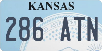 KS license plate 286ATN