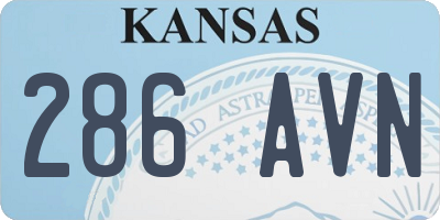 KS license plate 286AVN