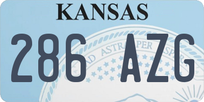 KS license plate 286AZG