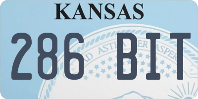 KS license plate 286BIT