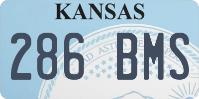 KS license plate 286BMS