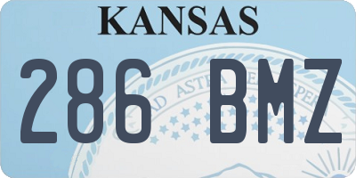 KS license plate 286BMZ