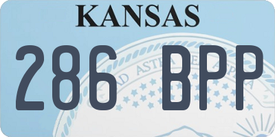 KS license plate 286BPP