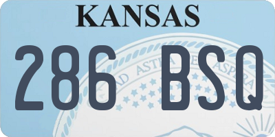 KS license plate 286BSQ