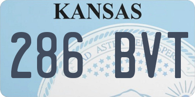 KS license plate 286BVT