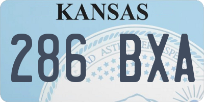 KS license plate 286BXA