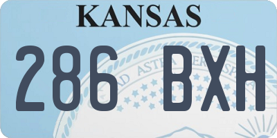 KS license plate 286BXH
