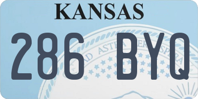 KS license plate 286BYQ