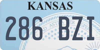 KS license plate 286BZI