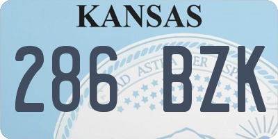 KS license plate 286BZK