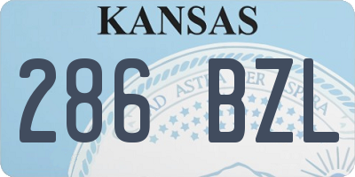 KS license plate 286BZL