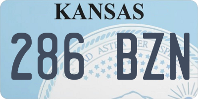 KS license plate 286BZN