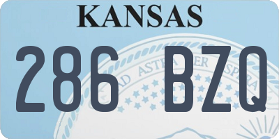 KS license plate 286BZQ