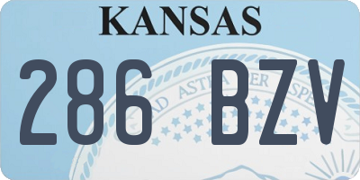 KS license plate 286BZV