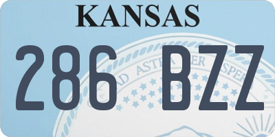 KS license plate 286BZZ