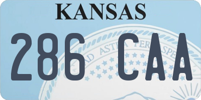 KS license plate 286CAA