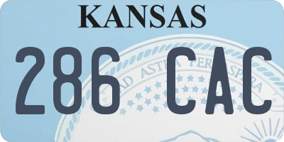 KS license plate 286CAC