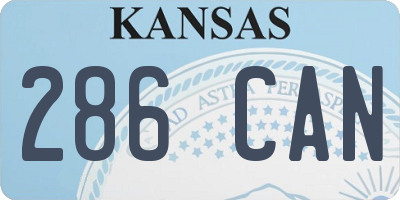 KS license plate 286CAN