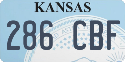 KS license plate 286CBF