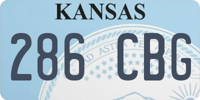 KS license plate 286CBG