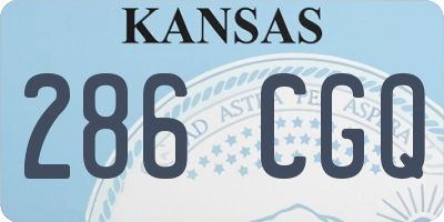KS license plate 286CGQ