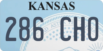 KS license plate 286CHO