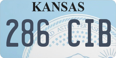 KS license plate 286CIB