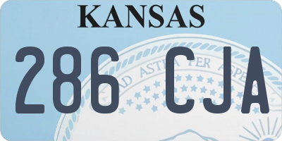 KS license plate 286CJA