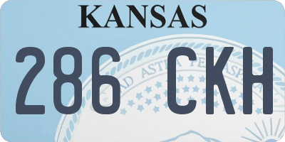 KS license plate 286CKH
