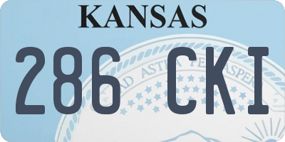 KS license plate 286CKI