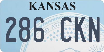 KS license plate 286CKN