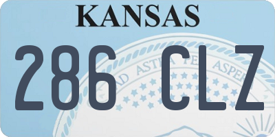 KS license plate 286CLZ