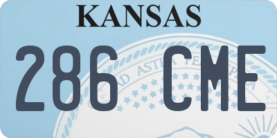 KS license plate 286CME