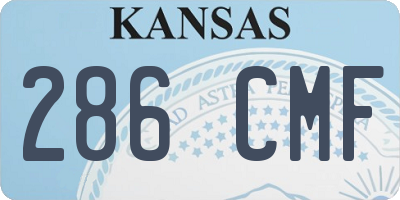KS license plate 286CMF