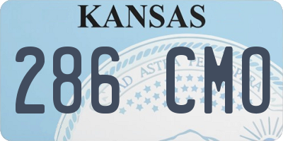 KS license plate 286CMO