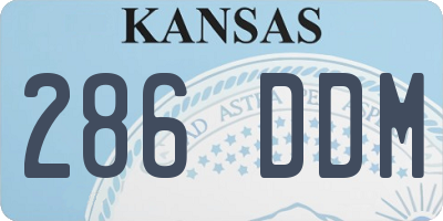 KS license plate 286DDM