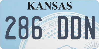 KS license plate 286DDN