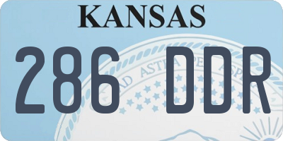 KS license plate 286DDR