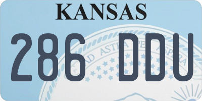 KS license plate 286DDU