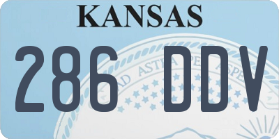 KS license plate 286DDV