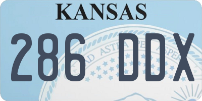 KS license plate 286DDX