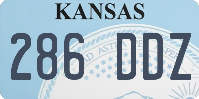 KS license plate 286DDZ