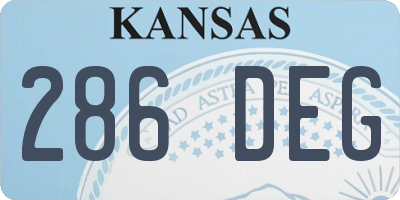 KS license plate 286DEG