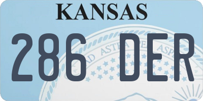 KS license plate 286DER