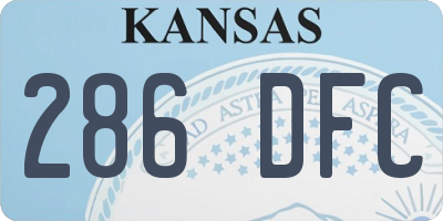 KS license plate 286DFC