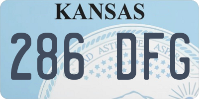 KS license plate 286DFG